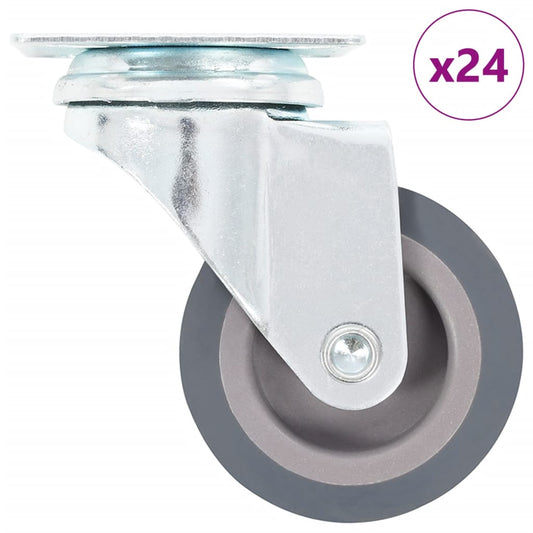 vidaXL 24 pcs Roulettes pivotantes 50 mm