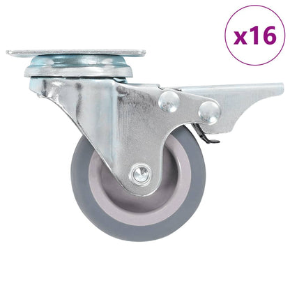 vidaXL 16 pcs Roulettes pivotantes 50 mm