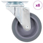 vidaXL 8 pcs Roulettes pivotantes 75 mm