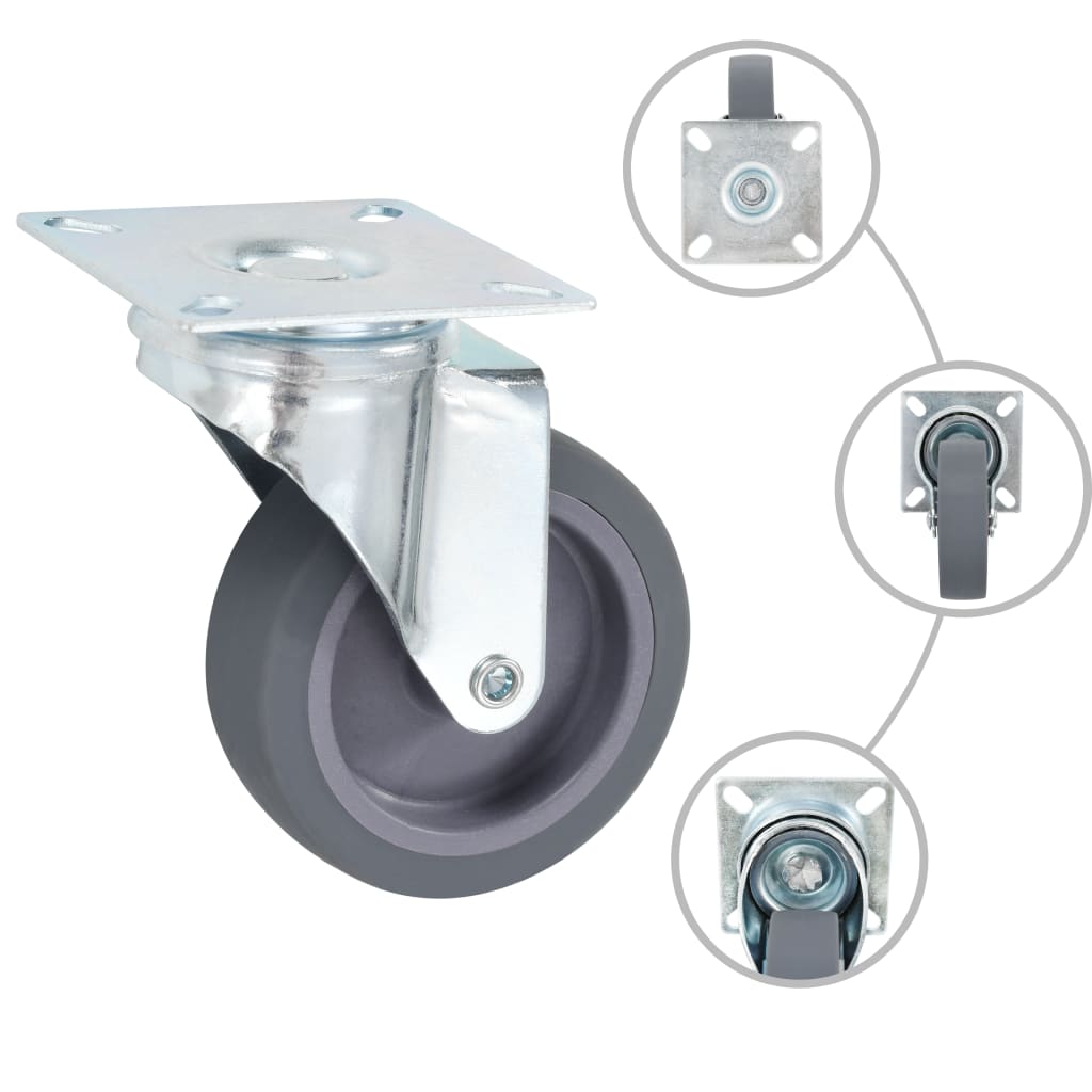 vidaXL 12 pcs Roulettes pivotantes 75 mm
