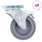 vidaXL 8 pcs Roulettes pivotantes 75 mm