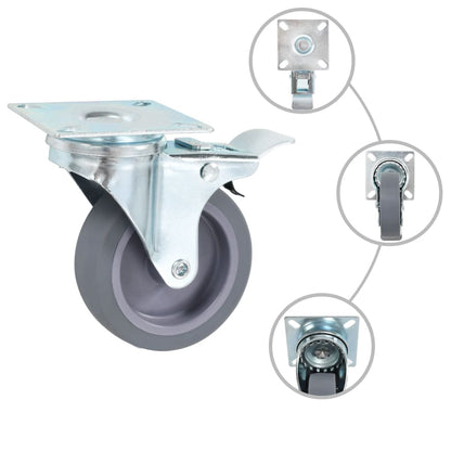 vidaXL 12 pcs Roulettes pivotantes 75 mm