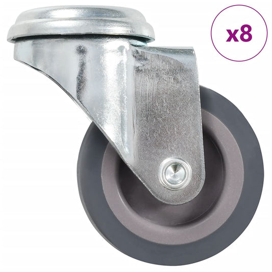 vidaXL 8 pcs Roulettes pivotantes à trou de boulon 50 mm