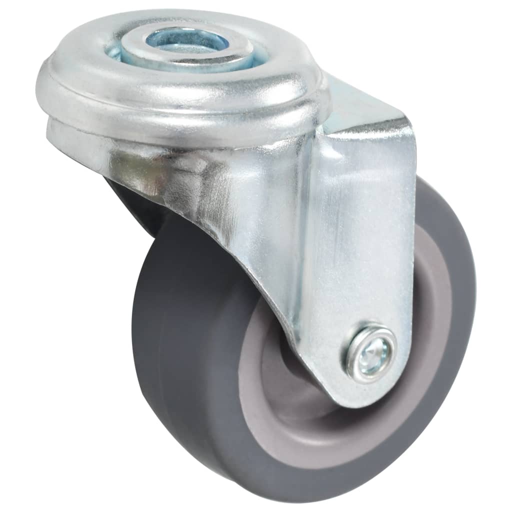 vidaXL 8 pcs Roulettes pivotantes à trou de boulon 50 mm