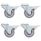 vidaXL 8 pcs Roulettes pivotantes à trou de boulon 50 mm
