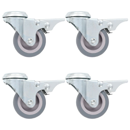 vidaXL 12 pcs Roulettes pivotantes à trou de boulon 50 mm