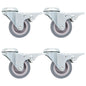 vidaXL 12 pcs Roulettes pivotantes à trou de boulon 50 mm