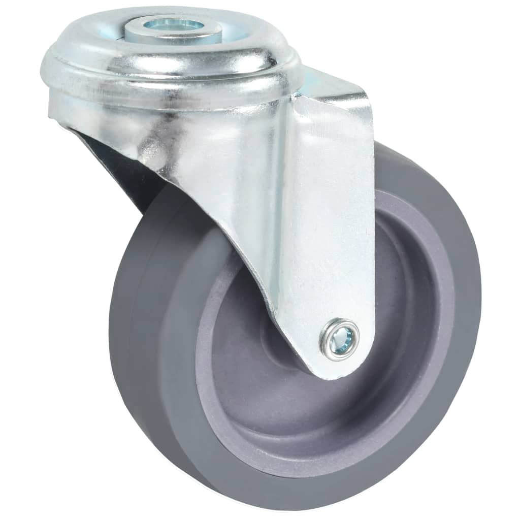 vidaXL 8 pcs Roulettes pivotantes à trou de boulon 75 mm