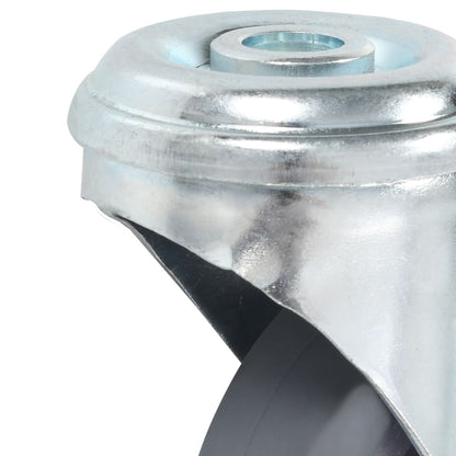 vidaXL 12 pcs Roulettes pivotantes à trou de boulon 75 mm