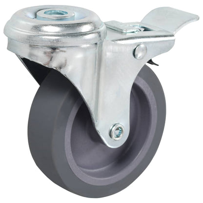 vidaXL 24 pcs Roulettes pivotantes à trou de boulon 75 mm