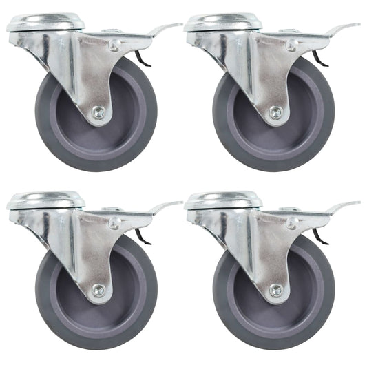 vidaXL 32 pcs Roulettes pivotantes à trou de boulon 75 mm