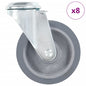 vidaXL 8 pcs Roulettes pivotantes à trou de boulon 100 mm