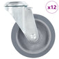 vidaXL 12 pcs Roulettes pivotantes à trou de boulon 100 mm