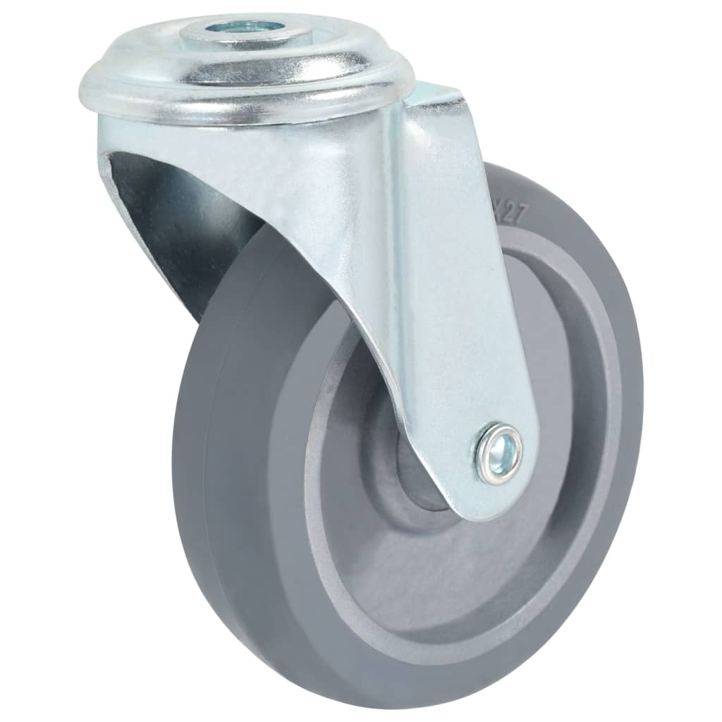 vidaXL 16 pcs Roulettes pivotantes à trou de boulon 100 mm