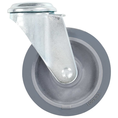 vidaXL 24 pcs Roulettes pivotantes à trou de boulon 100 mm