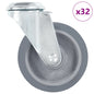 vidaXL 32 pcs Roulettes pivotantes à trou de boulon 100 mm