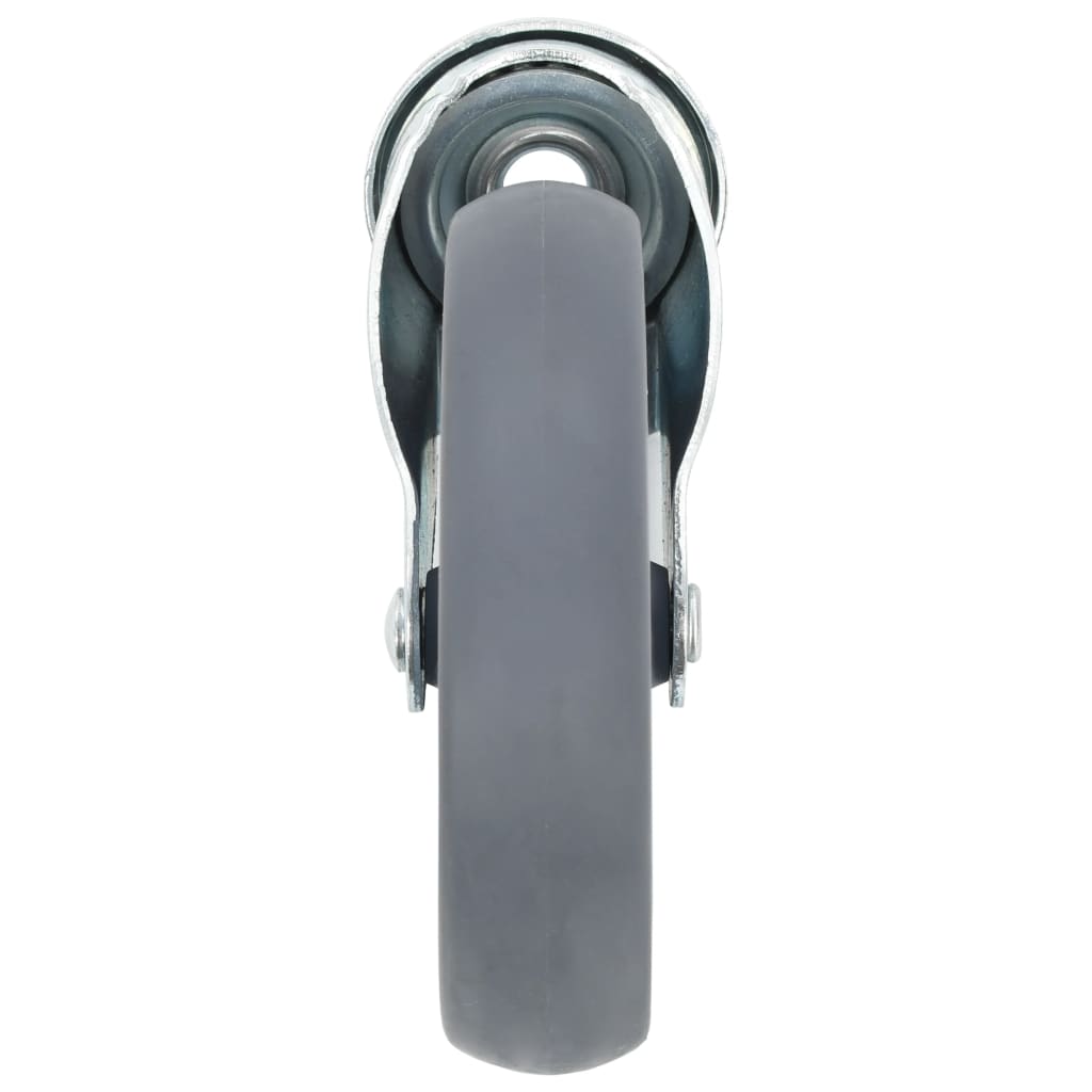vidaXL 12 pcs Roulettes pivotantes à trou de boulon 125 mm