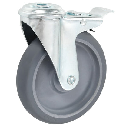 vidaXL 8 pcs Roulettes pivotantes à trou de boulon 125 mm