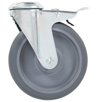 vidaXL 12 pcs Roulettes pivotantes à trou de boulon 125 mm