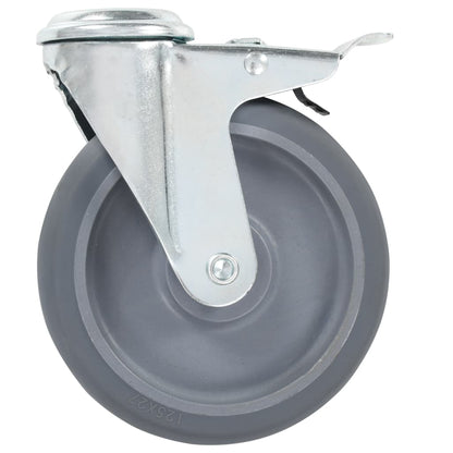 vidaXL 24 pcs Roulettes pivotantes à trou de boulon 125 mm