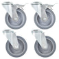 vidaXL 16 pcs Roulettes pivotantes à trou de boulon 100 mm