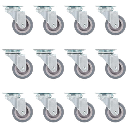 vidaXL 24 pcs Roulettes pivotantes 50 mm