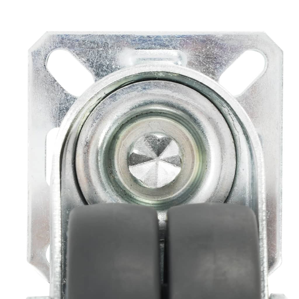 vidaXL 8 pcs Roulettes pivotantes doubles 50 mm
