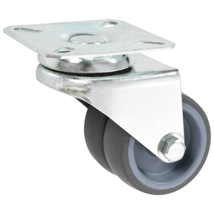 vidaXL 12 pcs Roulettes pivotantes doubles 50 mm