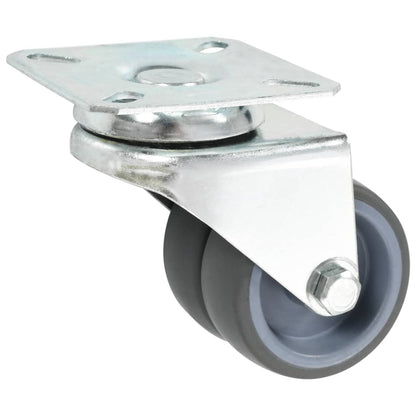 vidaXL 24 pcs Roulettes pivotantes doubles 50 mm