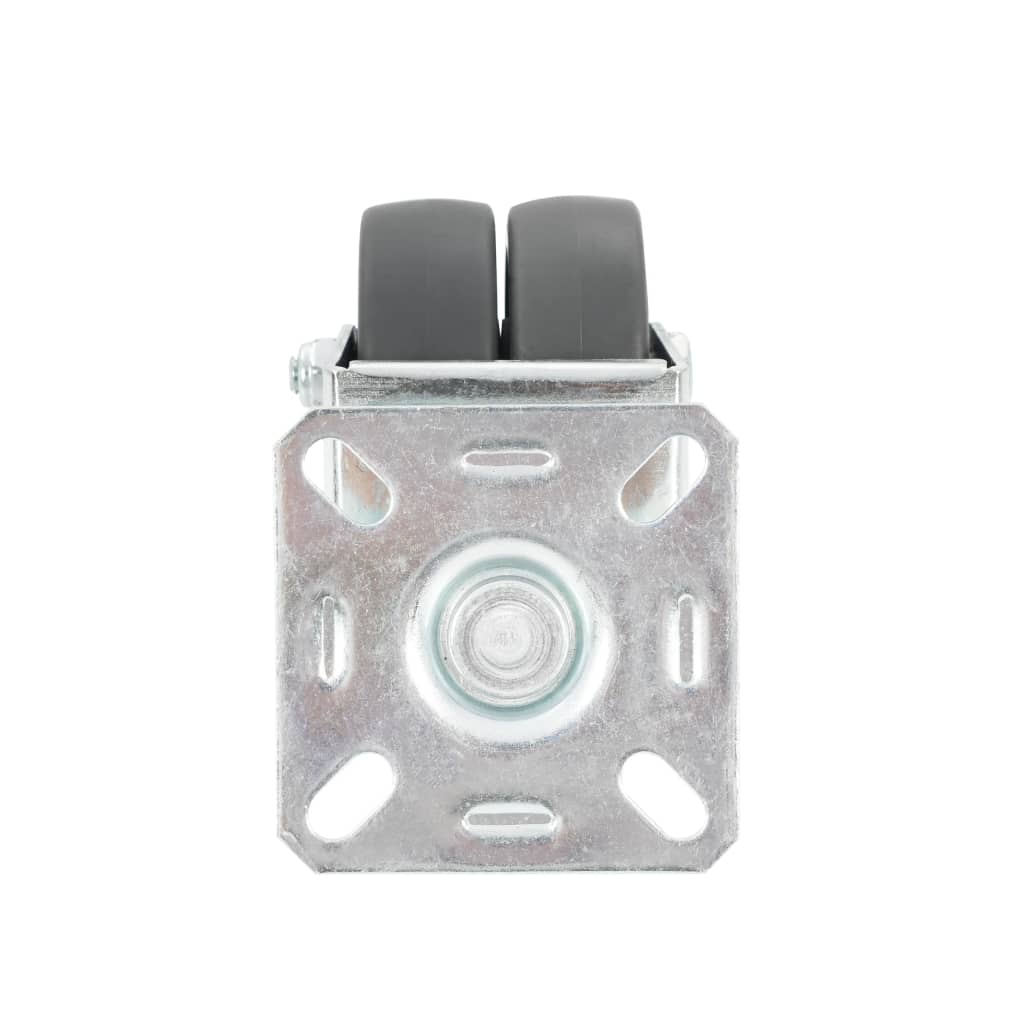 vidaXL 24 pcs Roulettes pivotantes doubles 50 mm