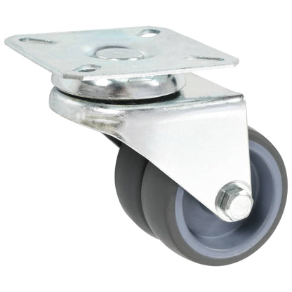 vidaXL 12 pcs Roulettes pivotantes doubles 50 mm