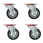 vidaXL 12 pcs Roulettes pivotantes 75 mm