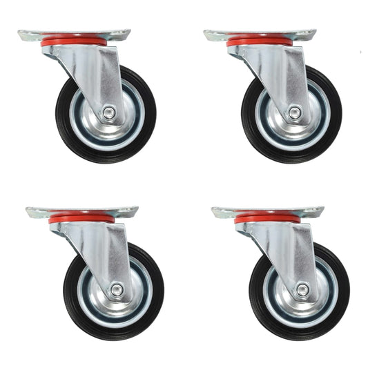 vidaXL 24 pcs Roulettes pivotantes 75 mm