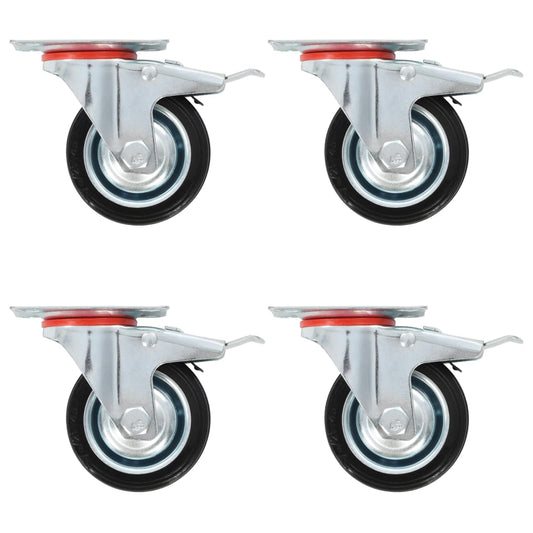 vidaXL 8 pcs Roulettes pivotantes 75 mm