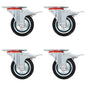vidaXL 12 pcs Roulettes pivotantes 75 mm