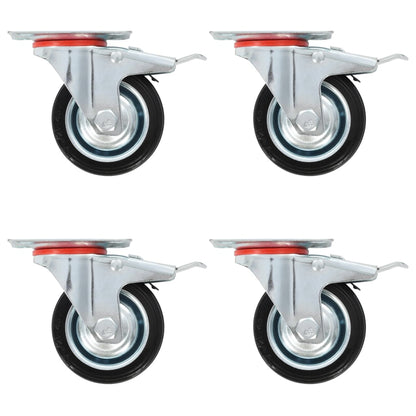 vidaXL 24 pcs Roulettes pivotantes 75 mm