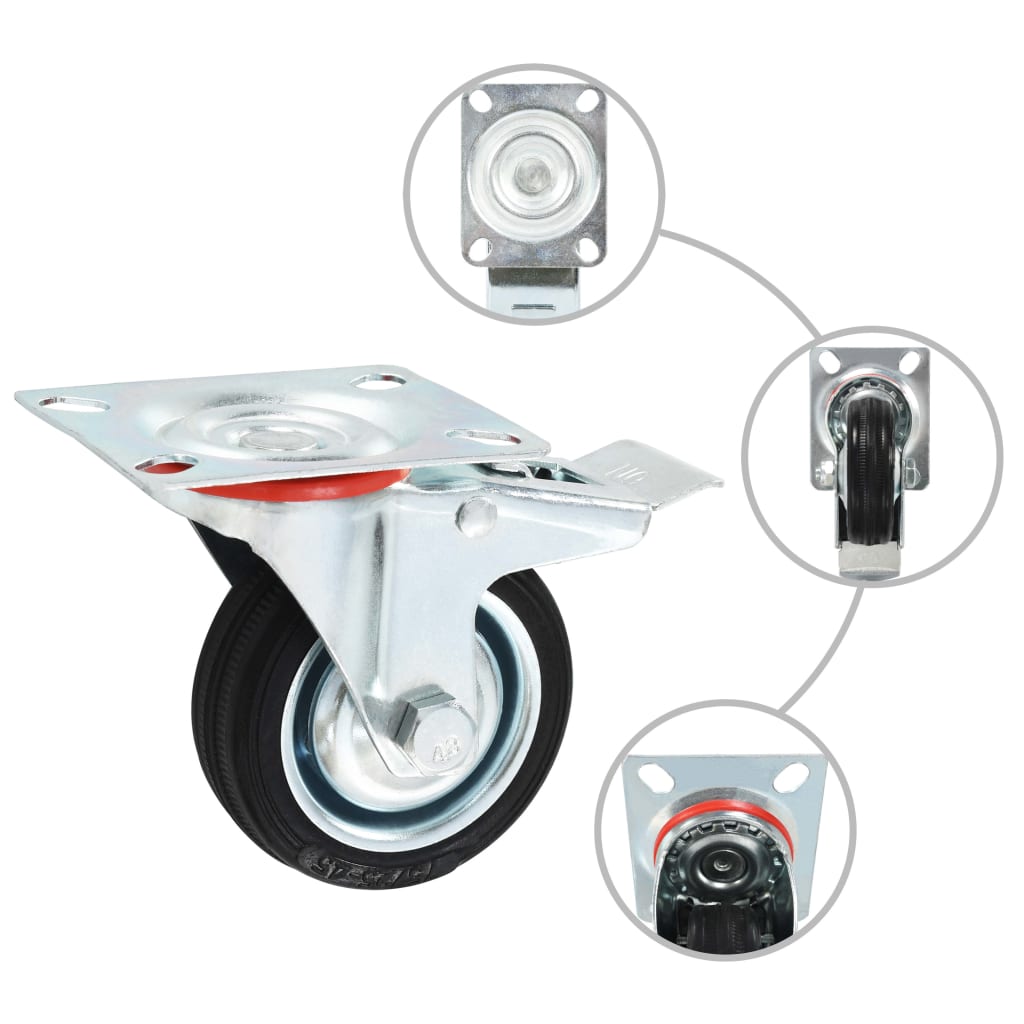 vidaXL 32 pcs Roulettes pivotantes 75 mm