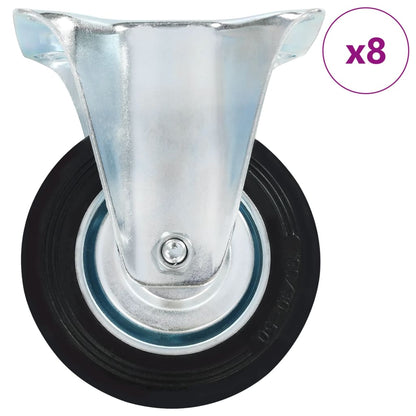 vidaXL 8 pcs Roulettes fixes 100 mm