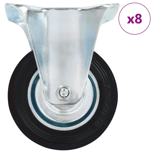 vidaXL 8 pcs Roulettes fixes 100 mm