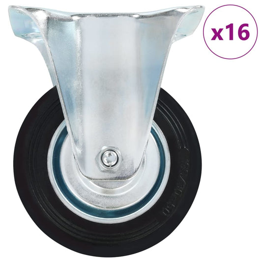 vidaXL 16 pcs Roulettes fixes 100 mm