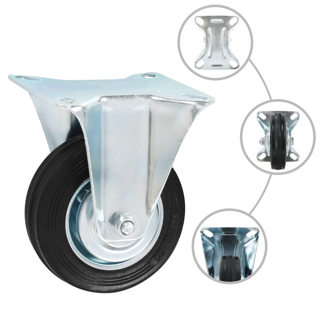 vidaXL 16 pcs Roulettes fixes 100 mm