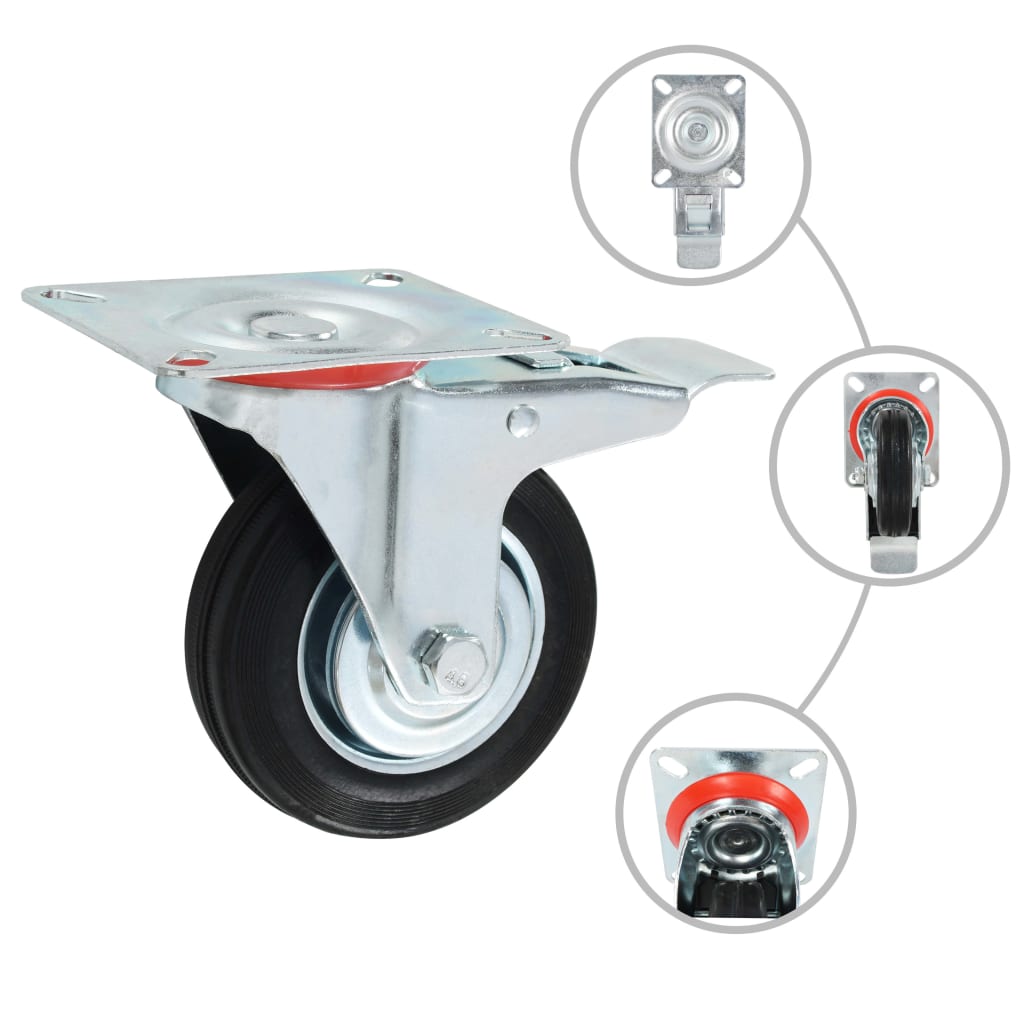 vidaXL 8 pcs Roulettes pivotantes 100 mm