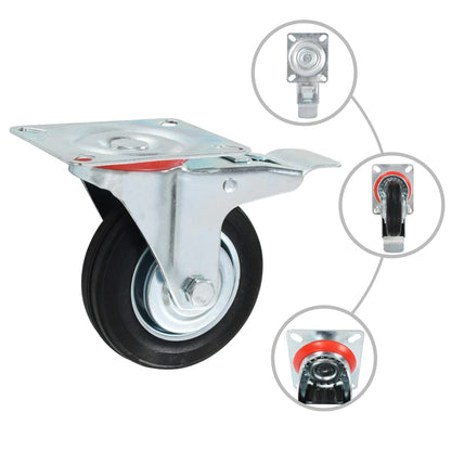 vidaXL 8 pcs Roulettes pivotantes 100 mm