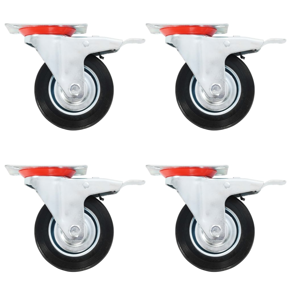 vidaXL 32 pcs Roulettes pivotantes 100 mm
