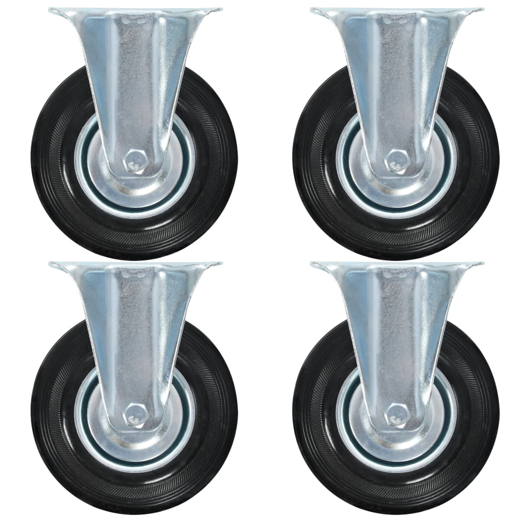 vidaXL 8 pcs Roulettes fixes 125 mm