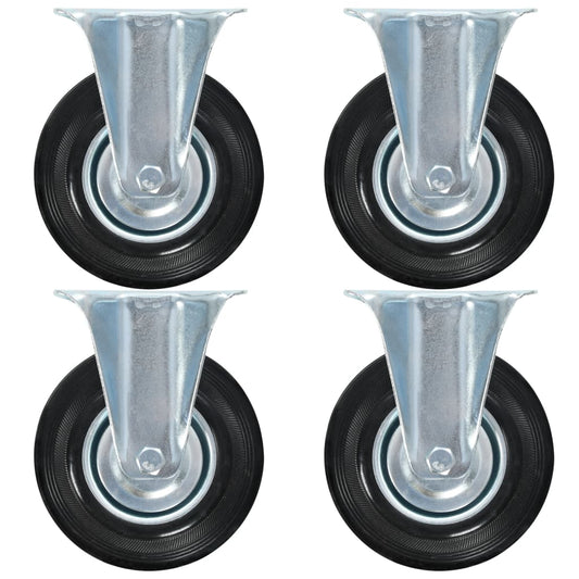 vidaXL 8 pcs Roulettes fixes 125 mm