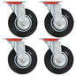 vidaXL 8 pcs Roulettes pivotantes 125 mm