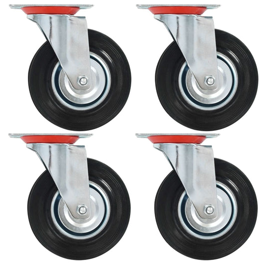 vidaXL 12 pcs Roulettes pivotantes 125 mm
