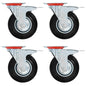 vidaXL 16 pcs Roulettes pivotantes 125 mm