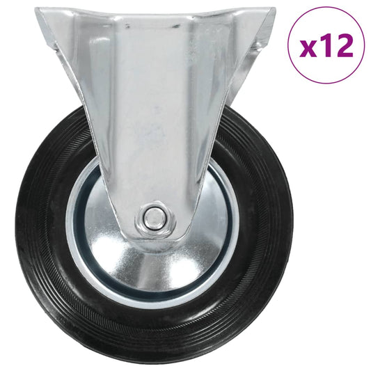 vidaXL 12 pcs Roulettes fixes 160 mm